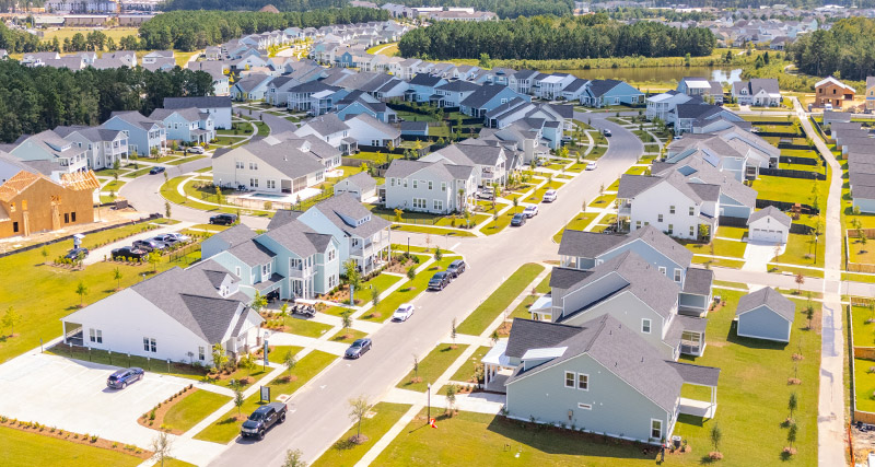 Aerial View of Carnes Crossroads Homes